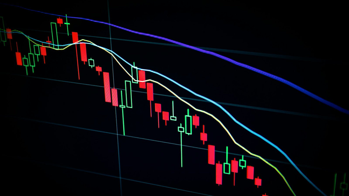 Graphique de marché financier sur un écran Graphique de marché financier sur un écran